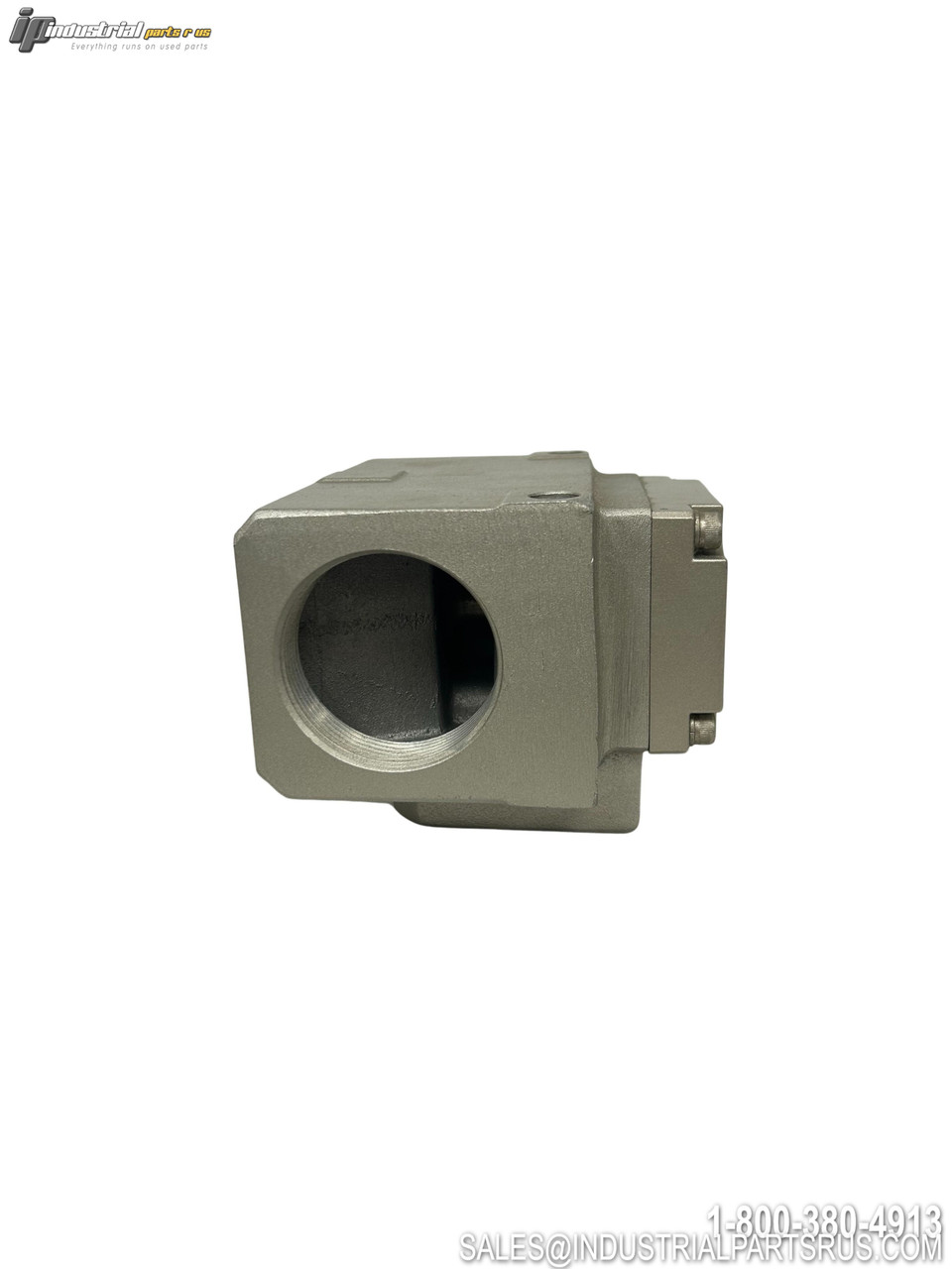 SMC VPA3185-20 Pneumatic Valve Body with Threaded Port and Mounting Flange Gray Metal Construction