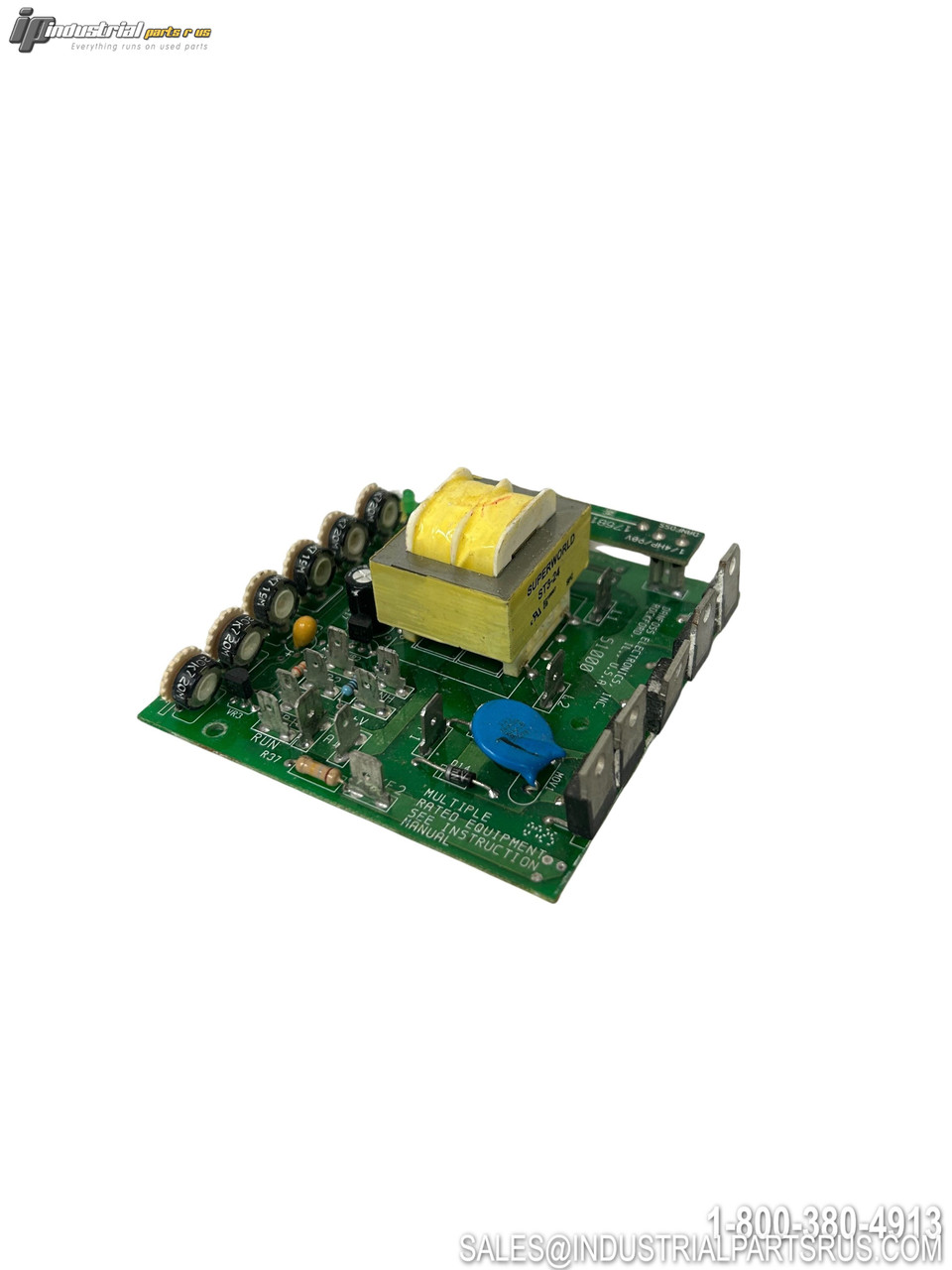 Graham 176b1111 DC Drive Control Board with Yellow Transformer Capacitors Green PCB Industrial Motor Control