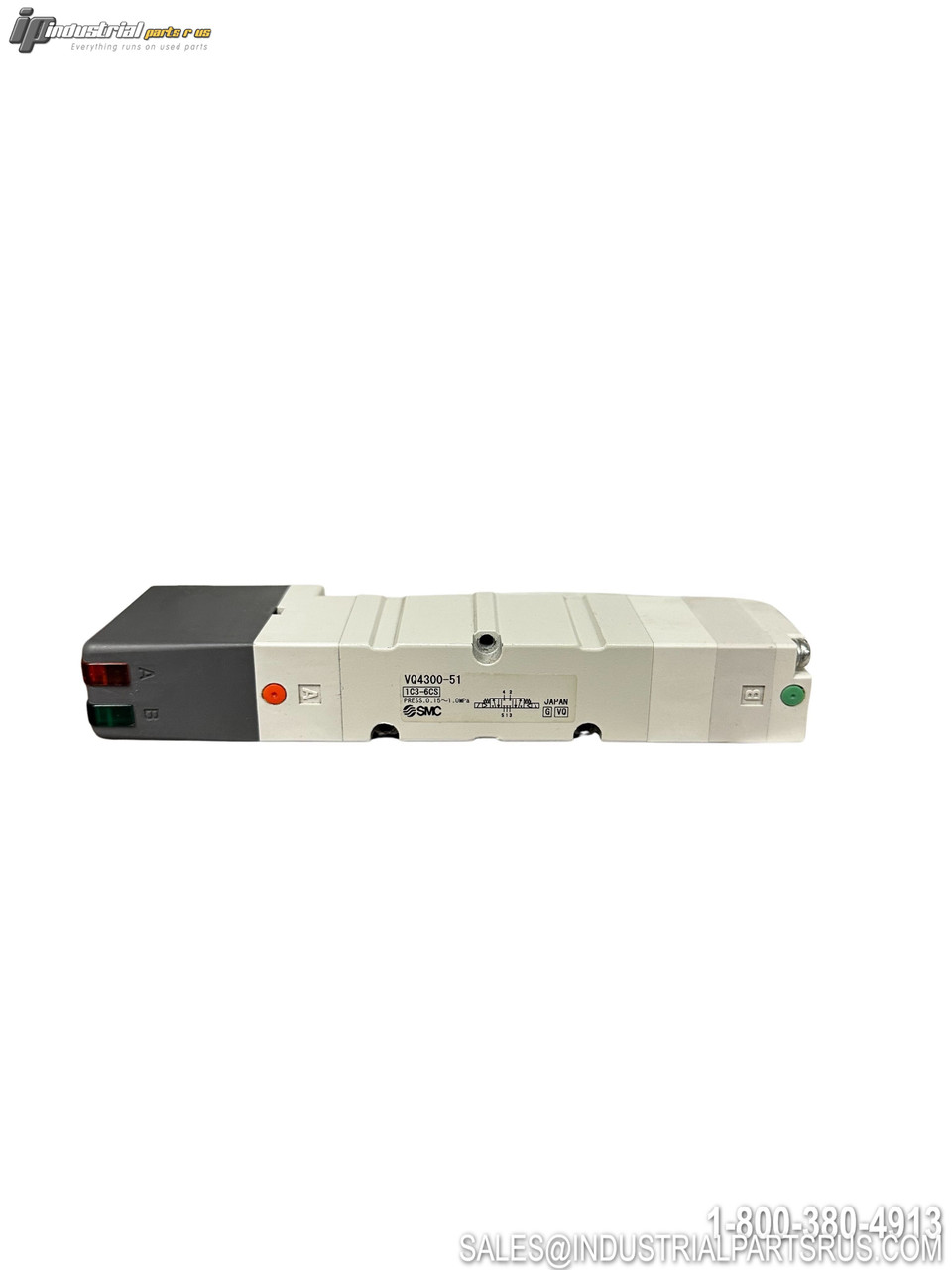 SMC VQ4300-51 5-Port Solenoid Valve with Manual Override and LED Indicators Side View