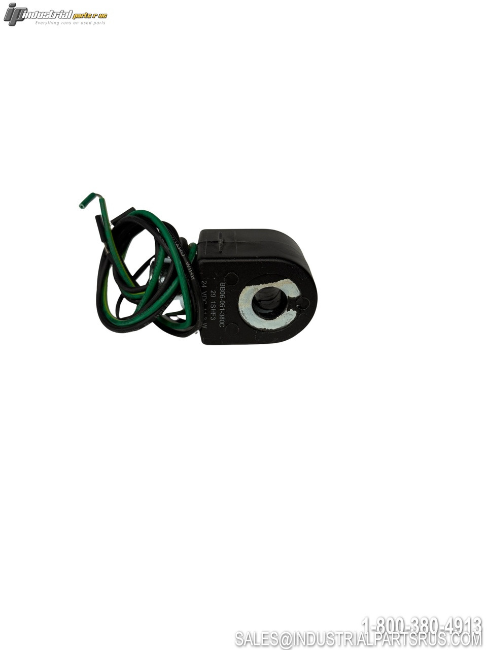 UNITSOLENOID 3F4C80 Solenoid Coil with Wire Leads Black Housing Industrial Valve Actuator Component