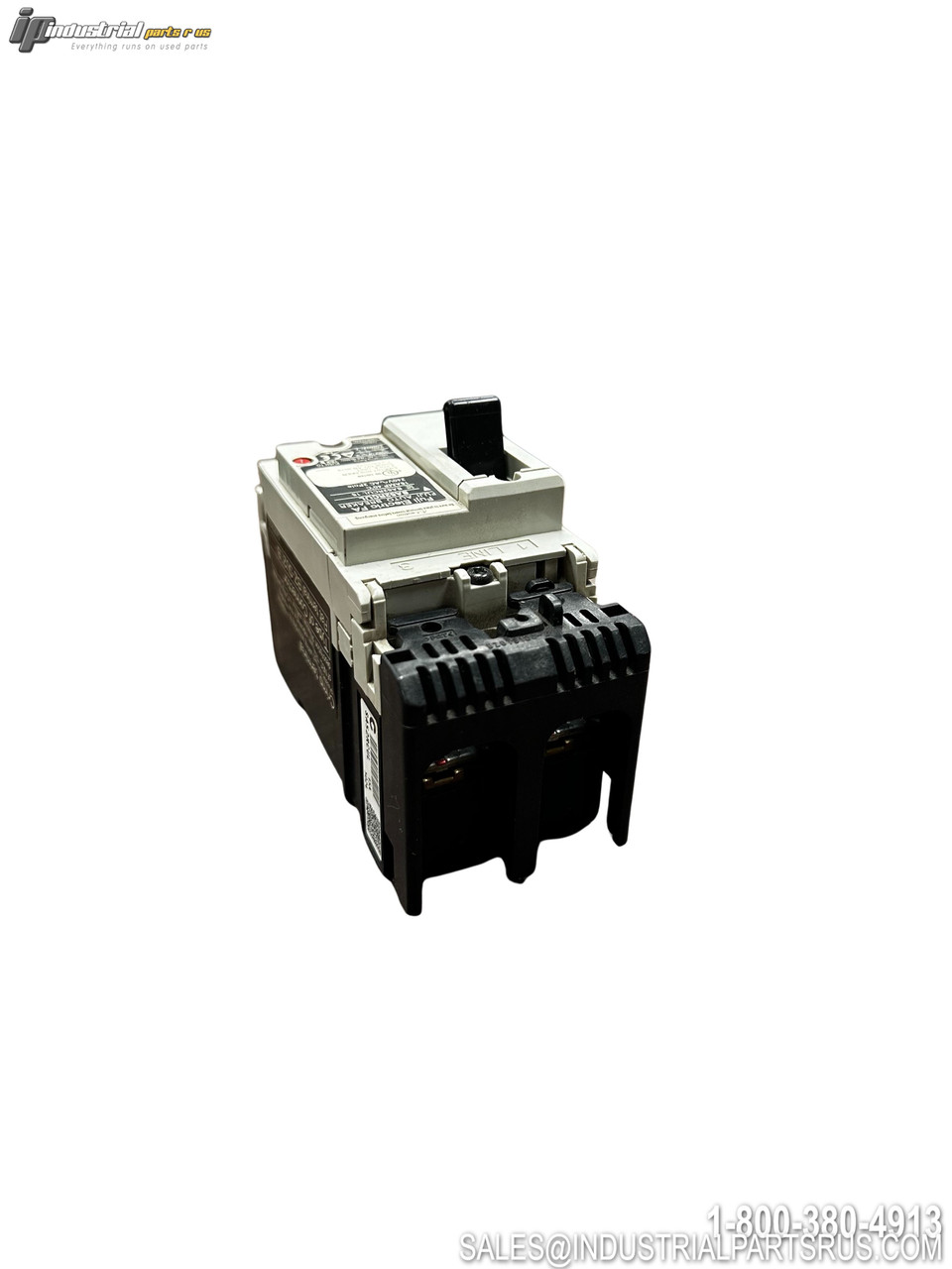 Fuji Sa52rcul Circuit Breaker with Black Handle White Housing and Terminal Connections Industrial Motor Protection