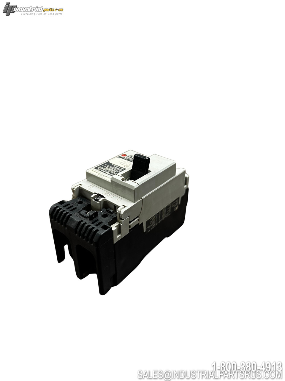 Fuji Sa52rcul Circuit Breaker with Black Heat Sink Base and Manual Operating Handle