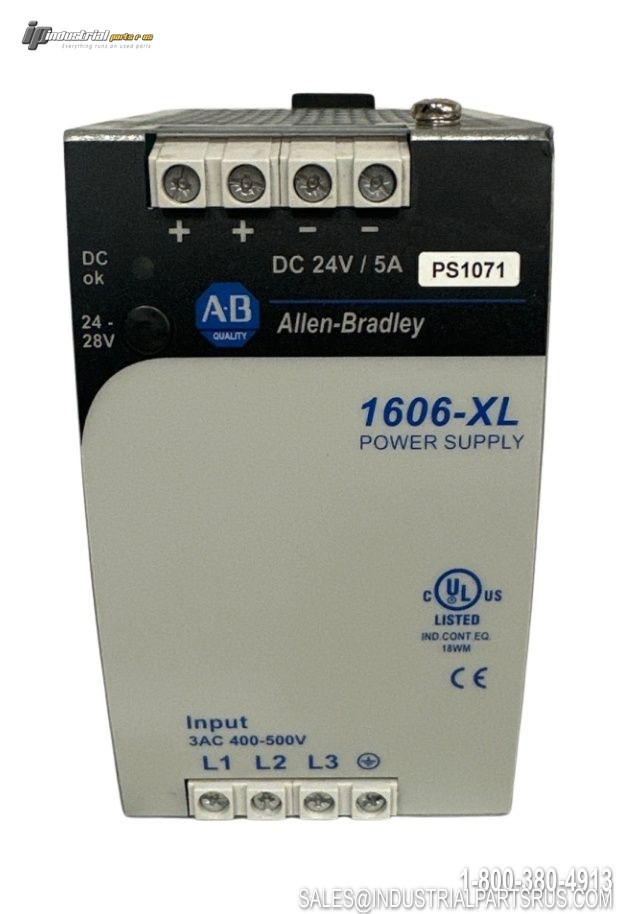 Allen-Bradley 1606-XL120E-3 Power Supply - Front View - Used - Good