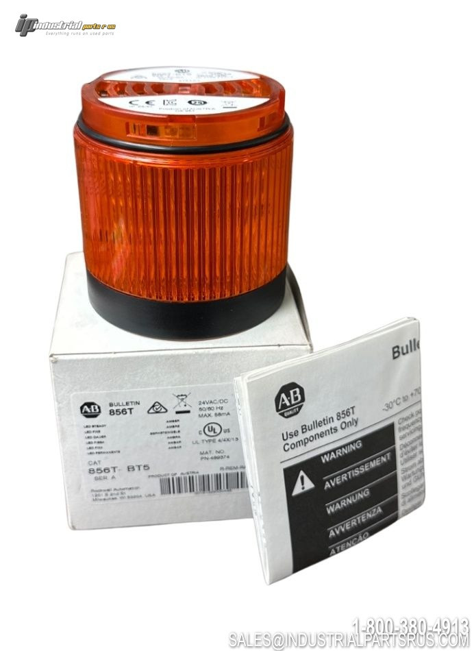 Allen-Bradley 856T-BT5 Control Tower 70mm Stack Light Amber LED 24V AC/DC