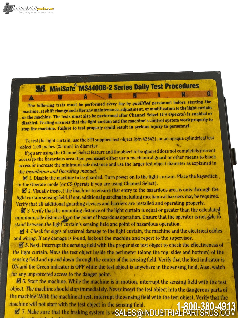 Used - Good STI MS4400B-2 Light Curtain Image 5