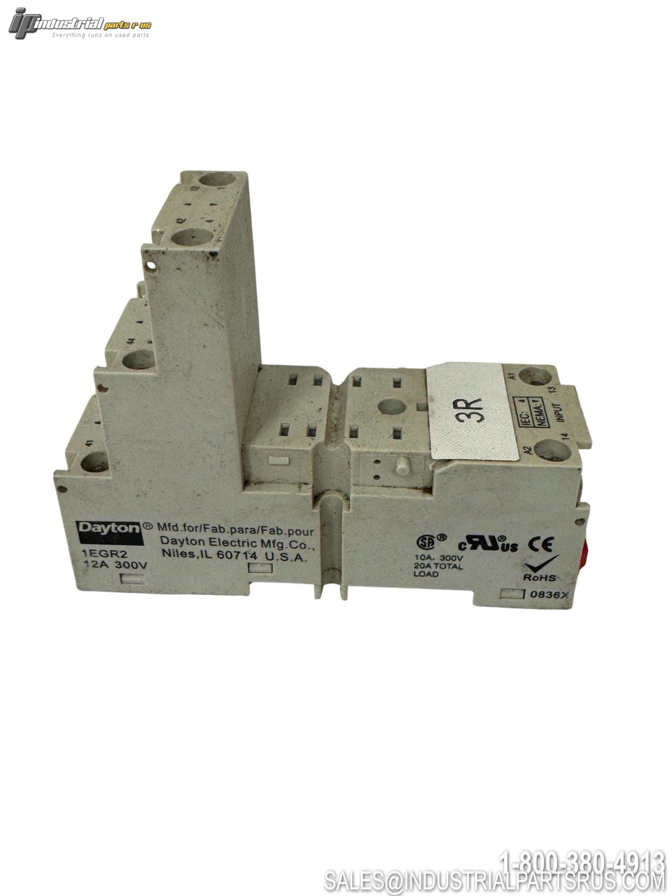 Dayton 1EGR2 Relay Socket View 3 - Used - Good