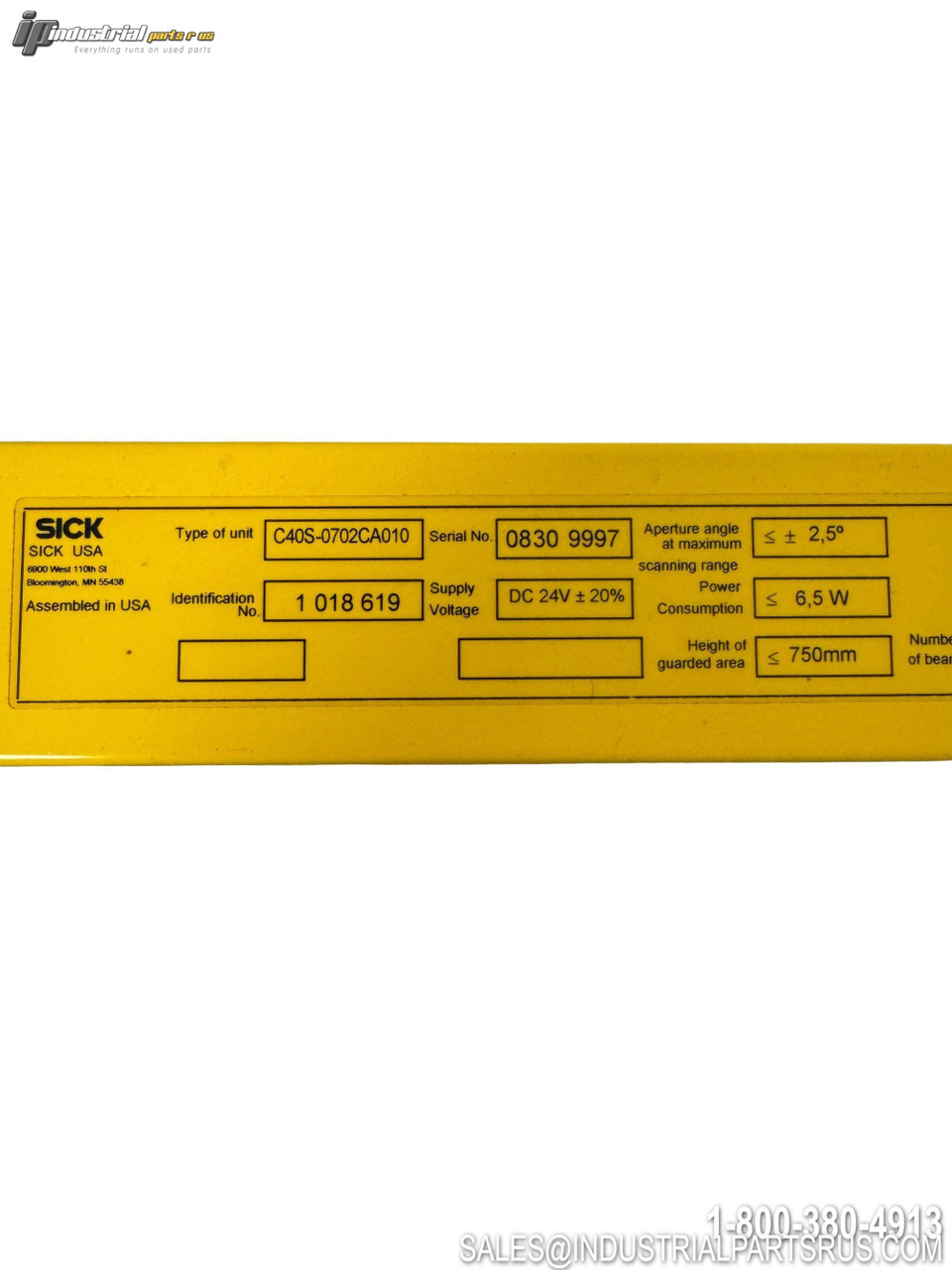 Sick C40S-0702CA010 Safety Light Curtain View 3
