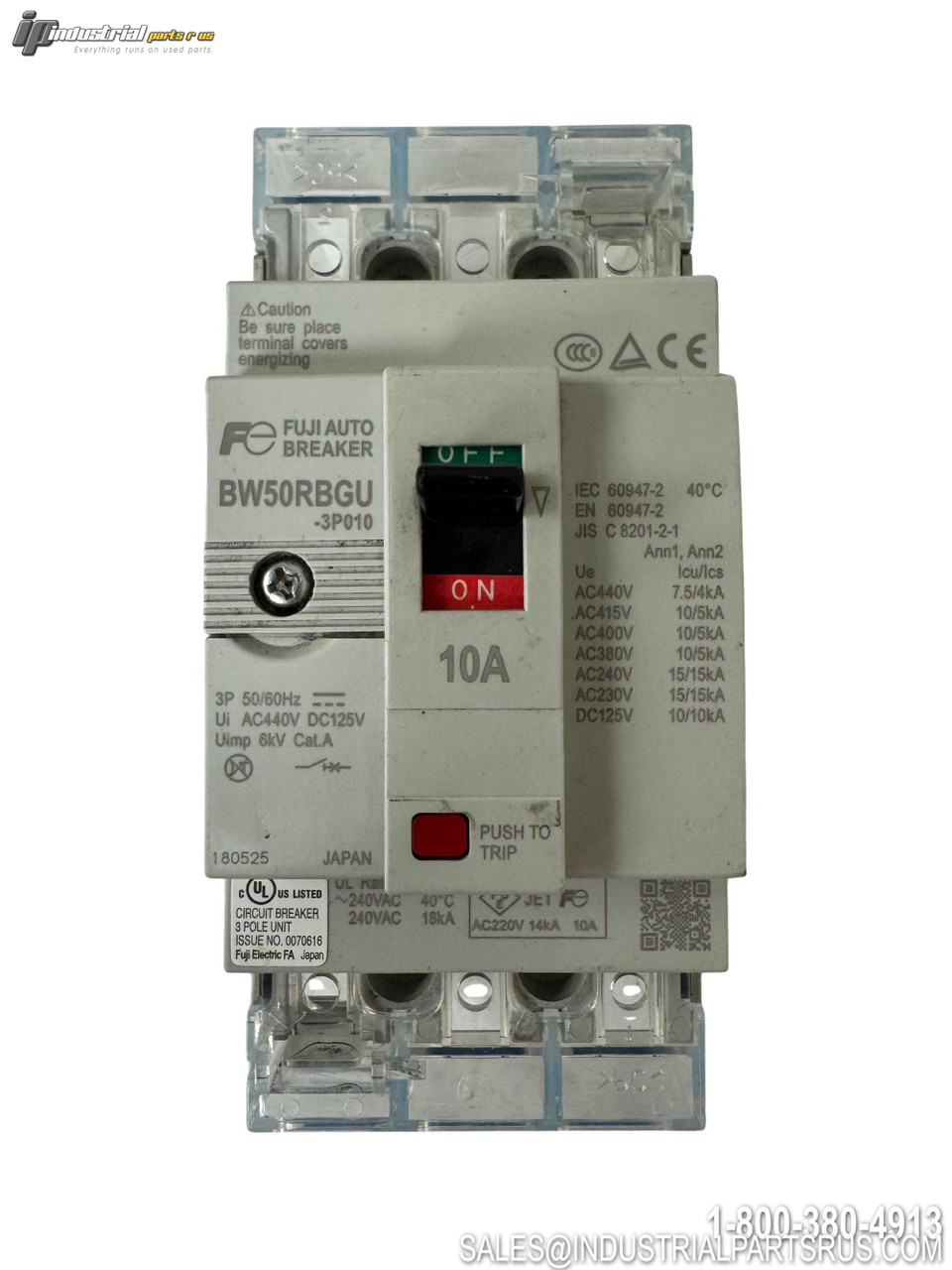 Fuji BW50RBGU-3P010 3Pole Circuit Breaker View 3