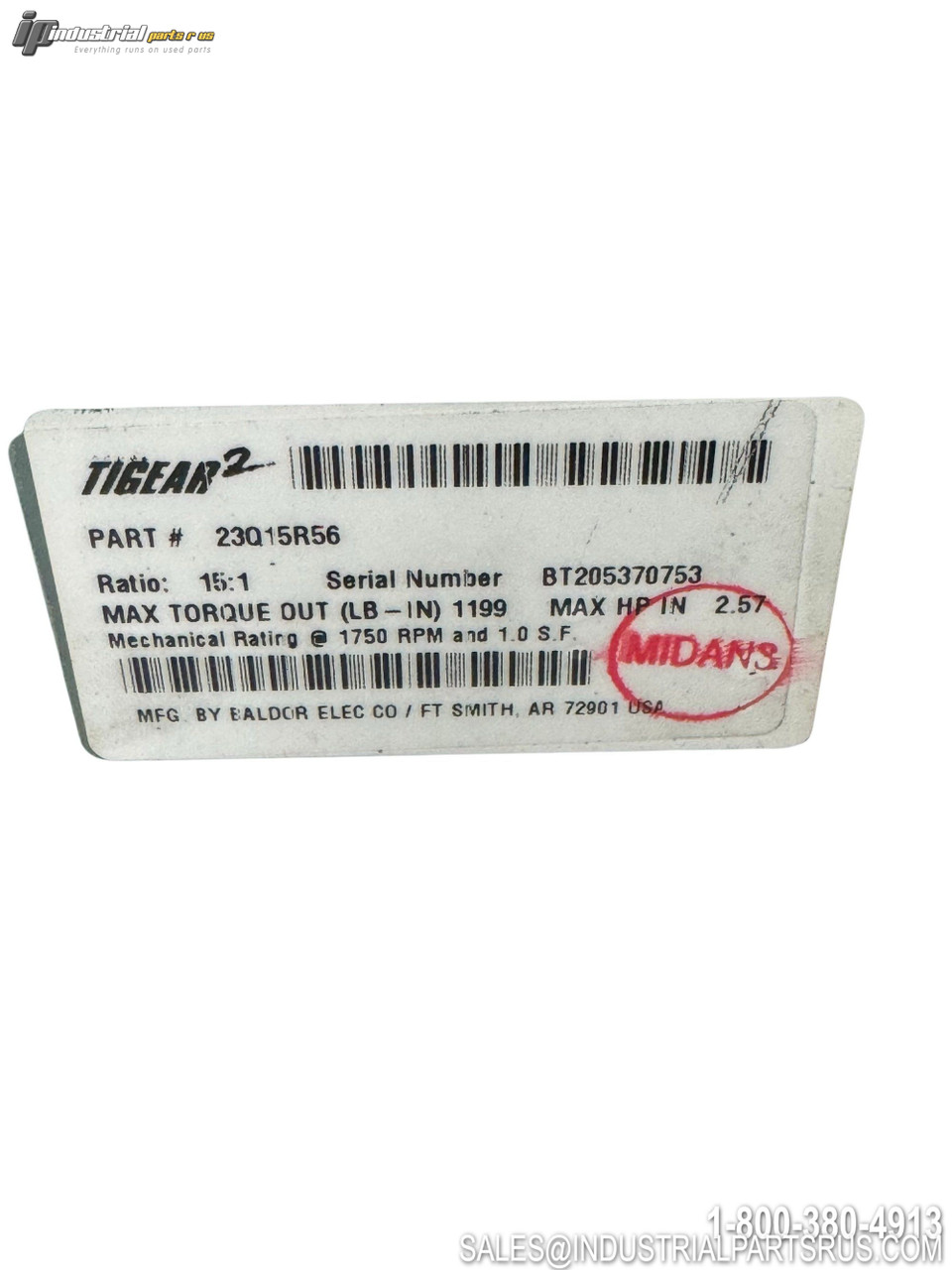 Dodge Tigear 23Q15R56 Gear Reducer Image 5