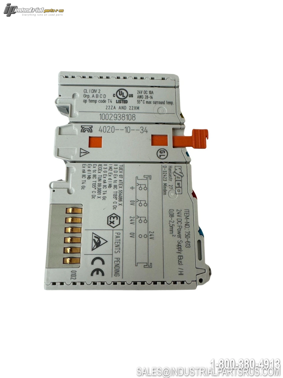 Wago 750-613 PLC Power Supply View 3 - New In Box