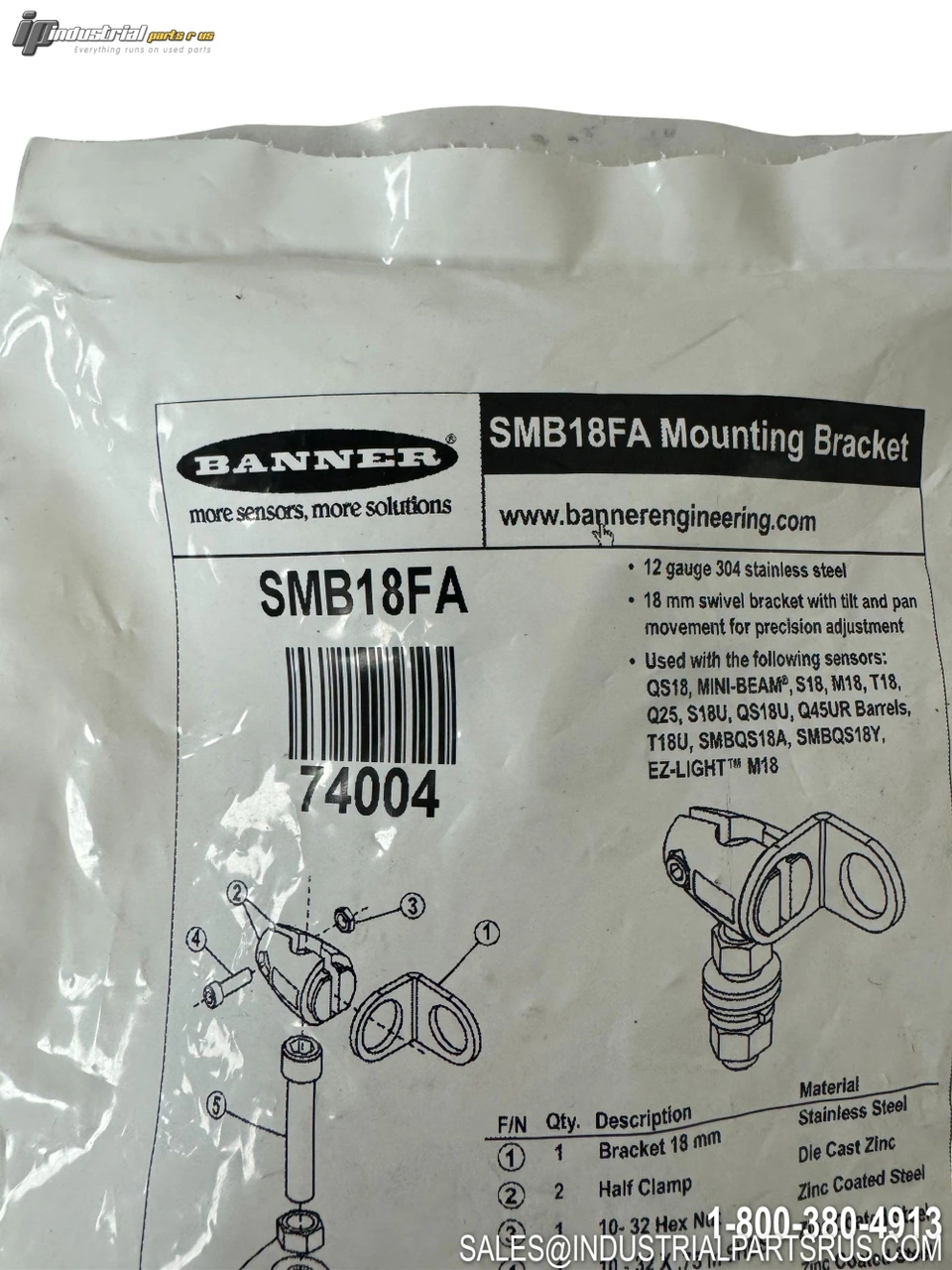 Banner SMB18FA Photoelectric Sensor - Photo 4