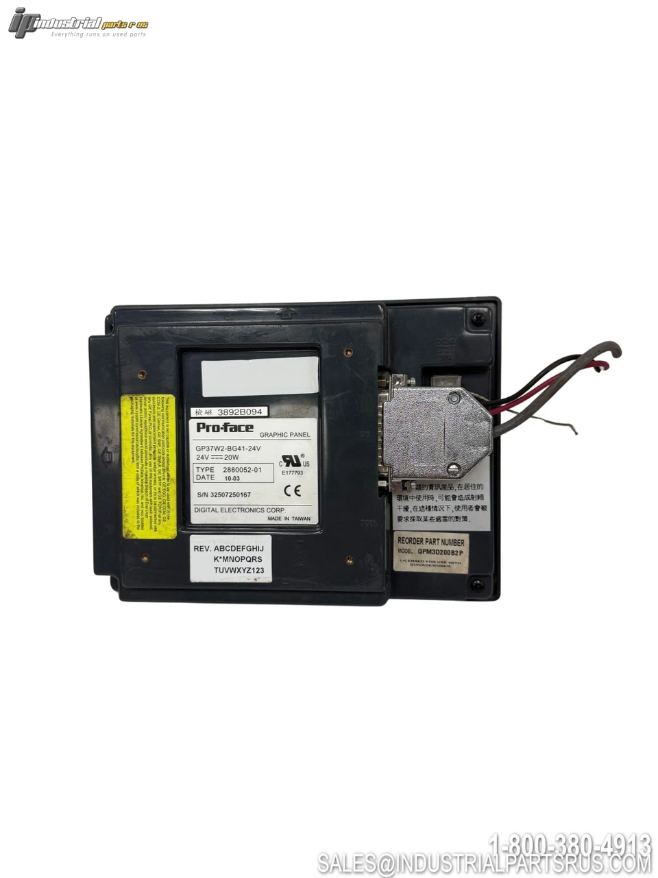 Pro-Face GP37W2-BG41-24V Touch Panel View 3