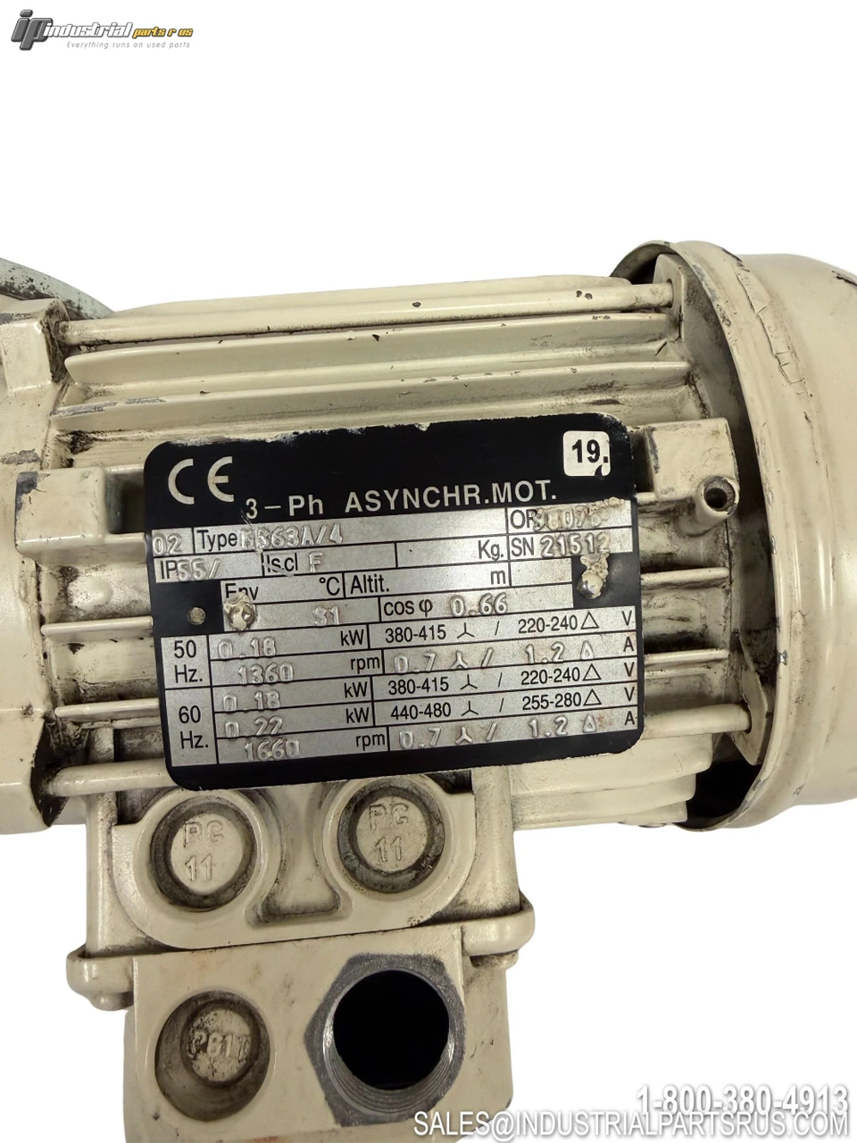 Used - Good Asynchr.Mot. MB63A/4 AC Motor Image 5