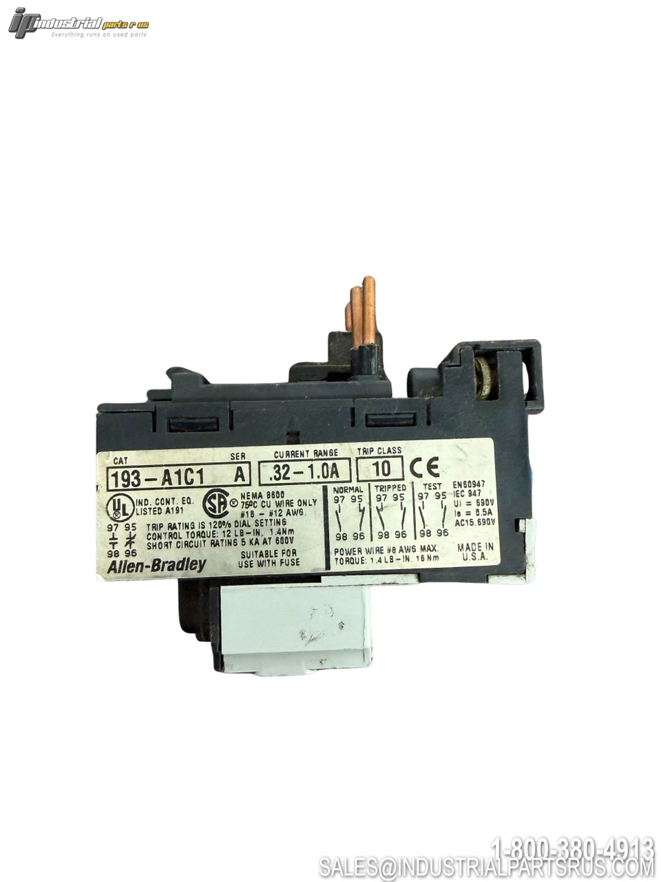 Allen Bradley 193-A1C1 Overload Relay Image 5