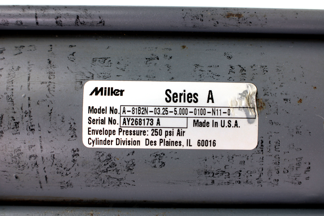 Miller A81B2N03.255.0000100N110 Pneumatic Cylinder