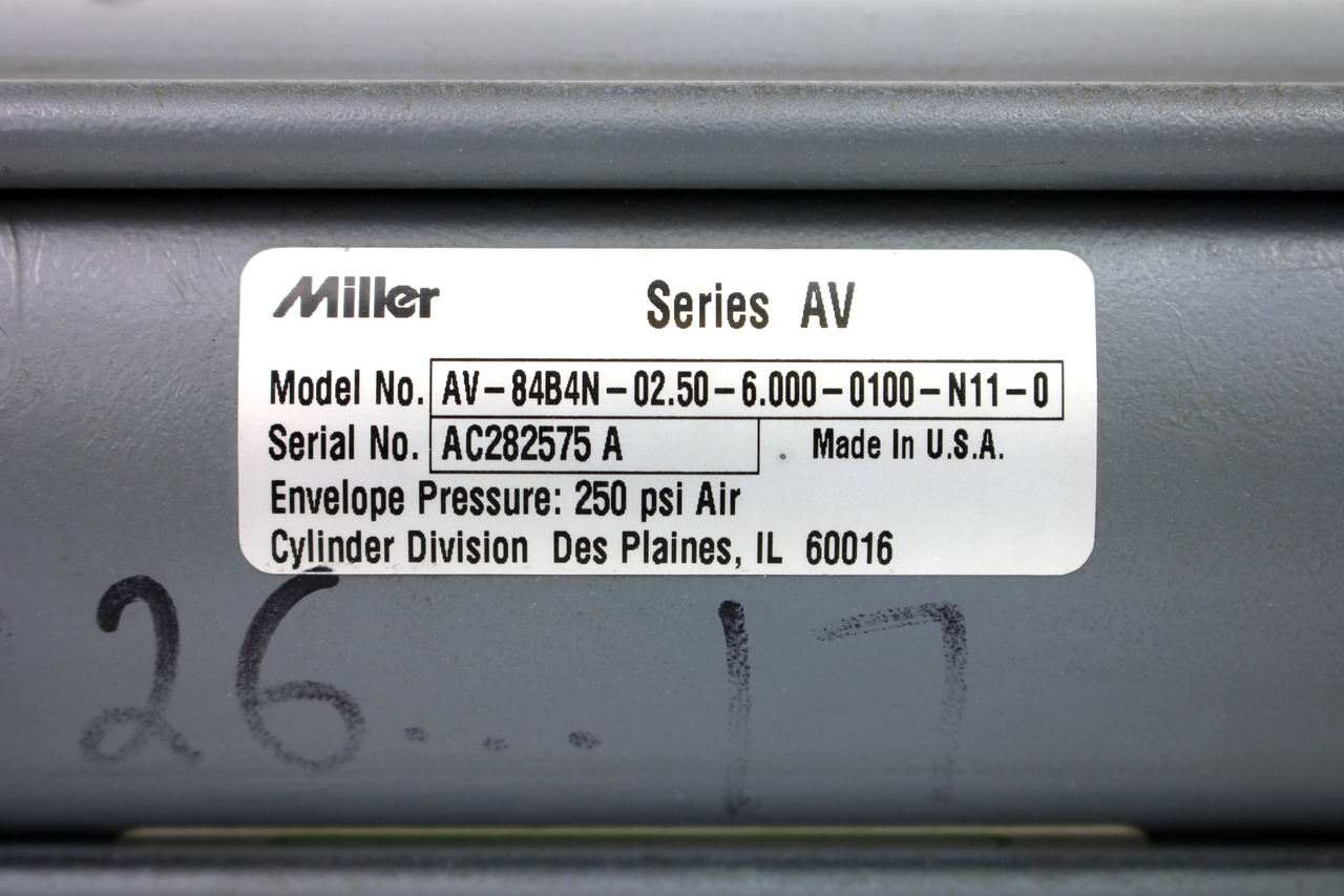 Miller Fluid Power Cylinder AV-84B4N-02.50-6.00-0100-N11-0