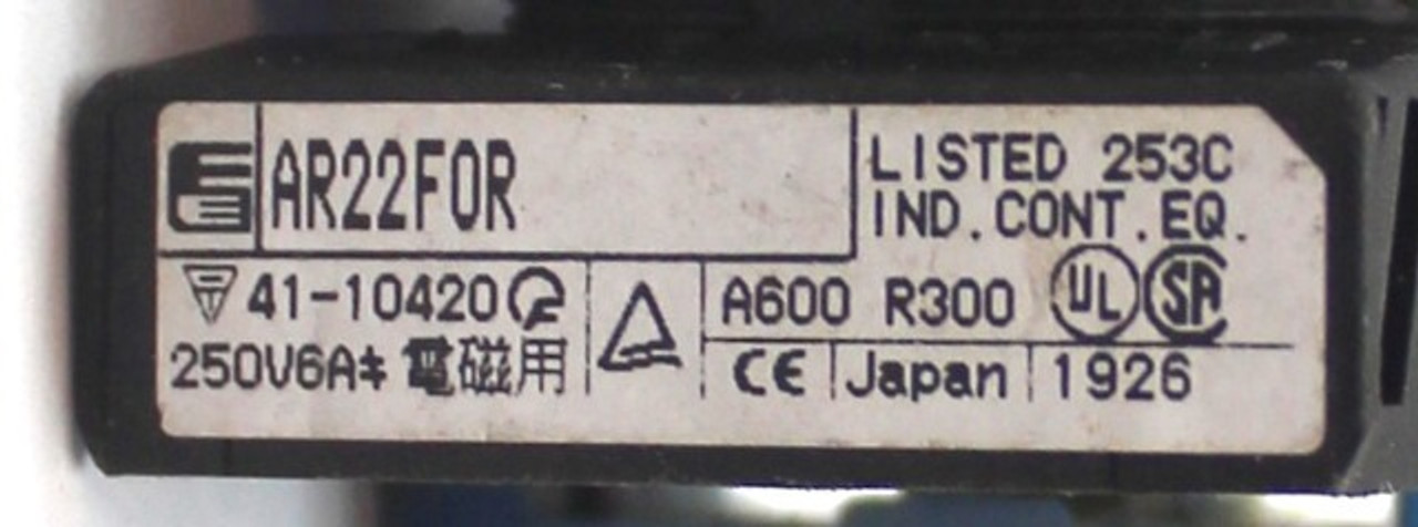 Fuji AR22FOR Green Push Button Switch