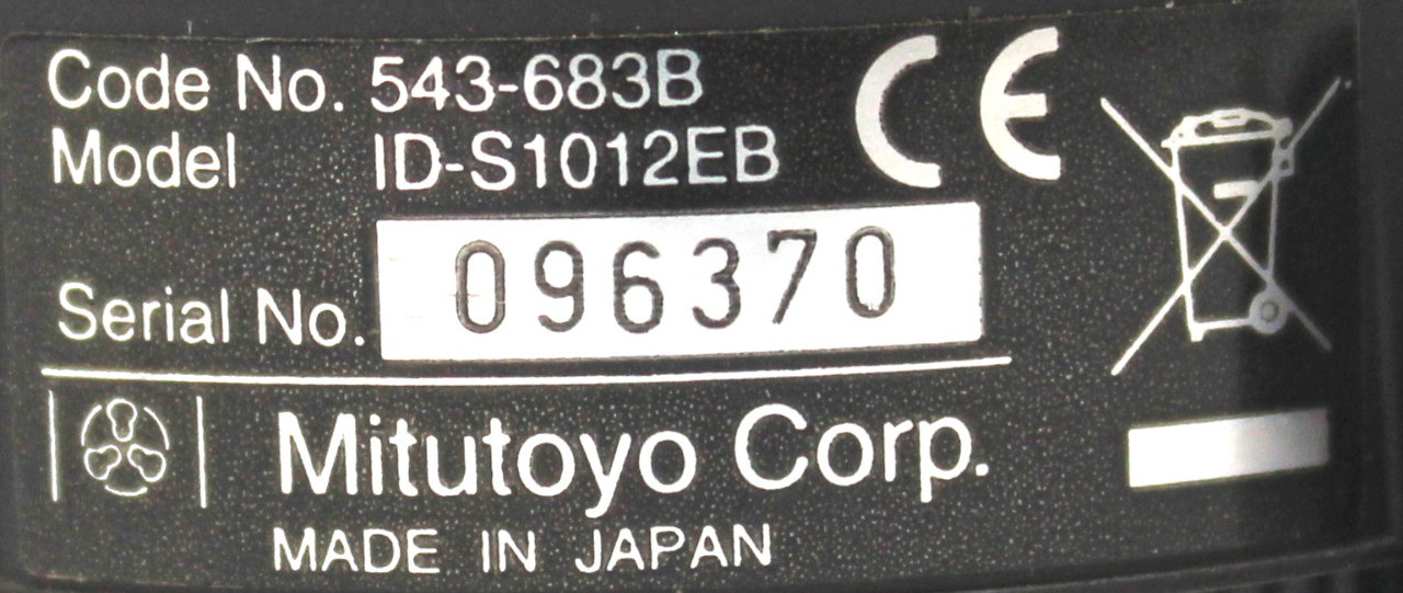 Mitutoyo Absolute ID-S1012EB Digital Indicator 543-683B