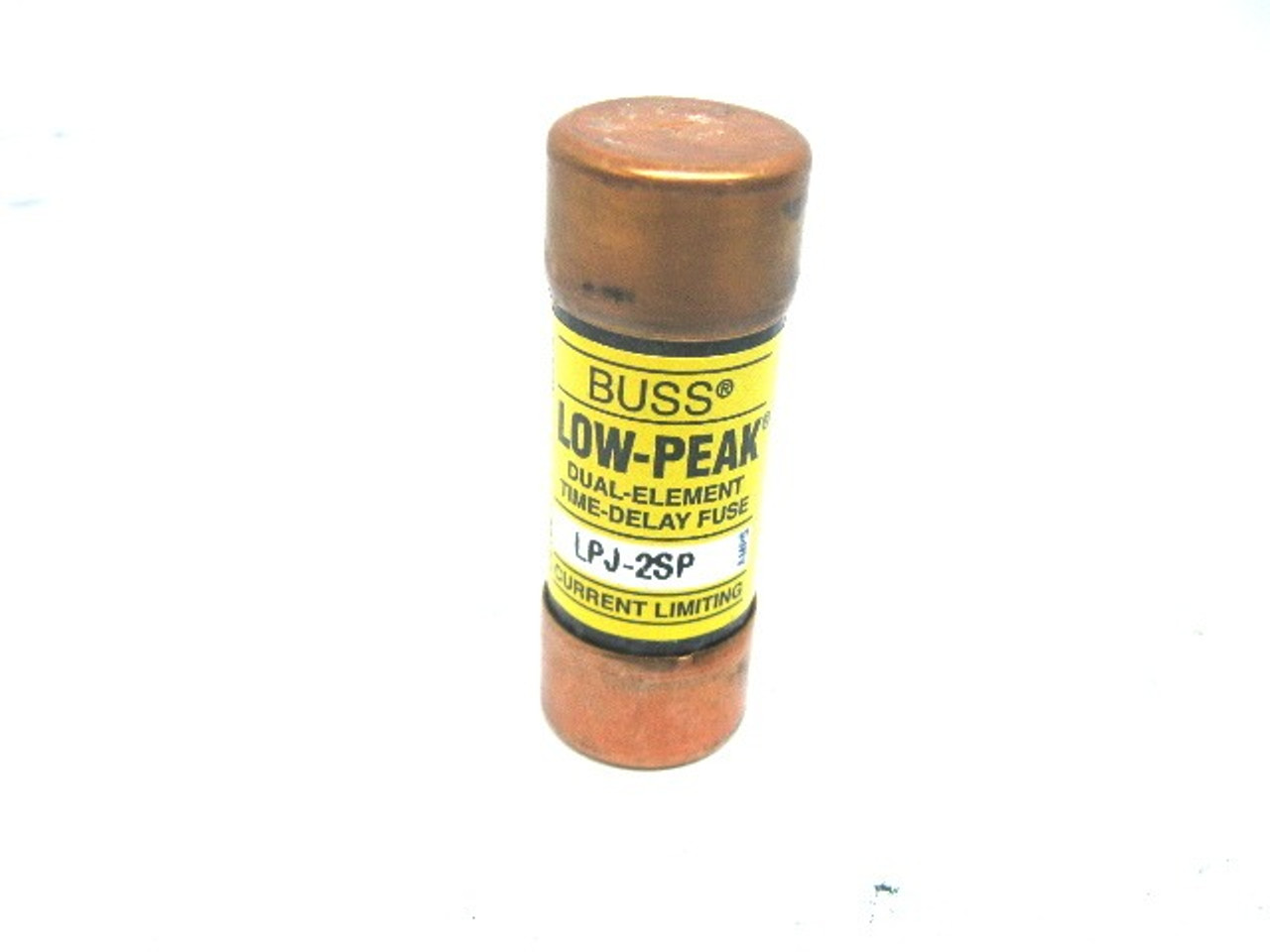 Bussman LPJ-2SP Time Delay Fuse 2 Amp, 600 Vac, 300 Vdc