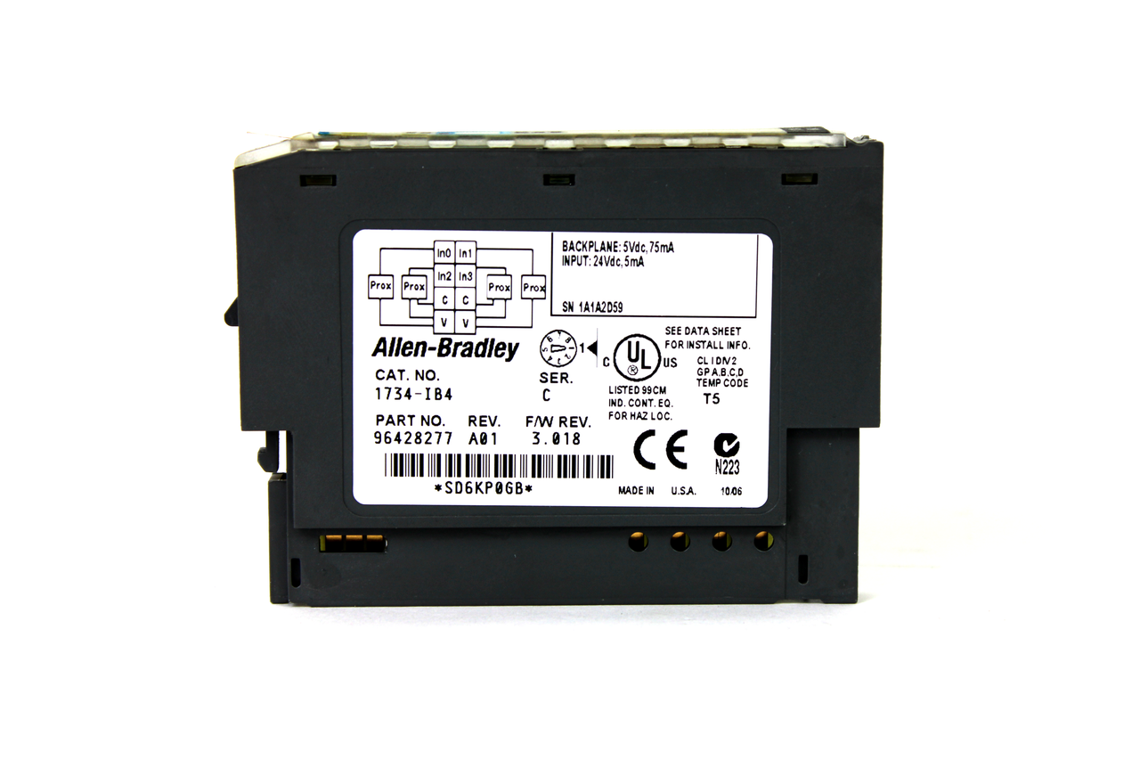 Allen Bradley 1734-IB4 Sink Input Module Ser. C, 24 VDC