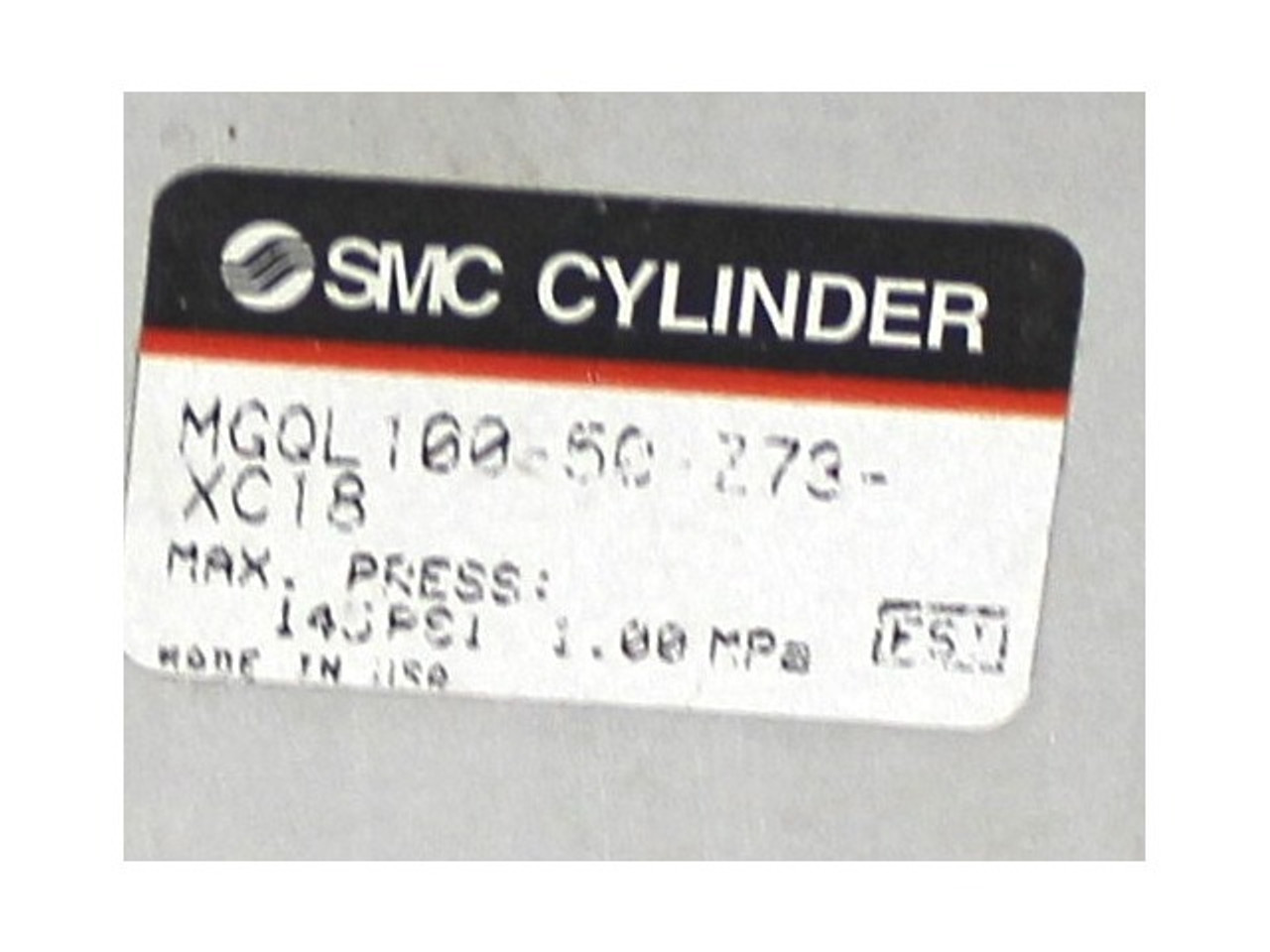 SMC 8 Cylinder Slide Bearing, MGQL100-50-Z73L-XC18, 140 PSI, 1.0 MPa