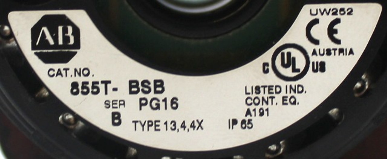 Allen Bradley 855T-BSB PG16 Mounting Base Series B