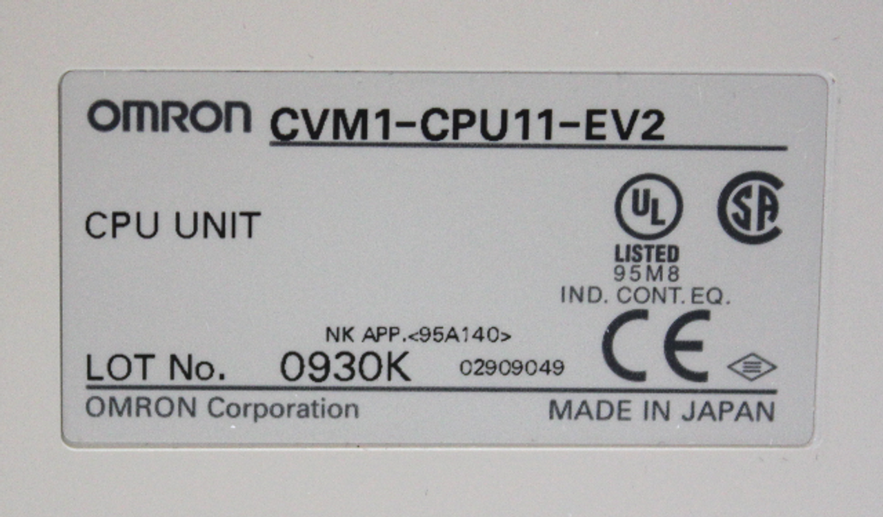 Omron CVM1-CPU11-EV2 Cpu Unit