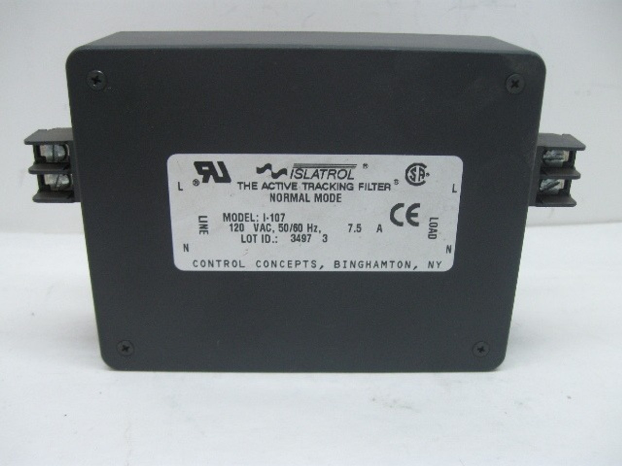 Details about / CONTROL CONCEPTS ISLATROL ACTIVE TRACKING FILTER 120 VAC IC+107 2 AVAILABLE