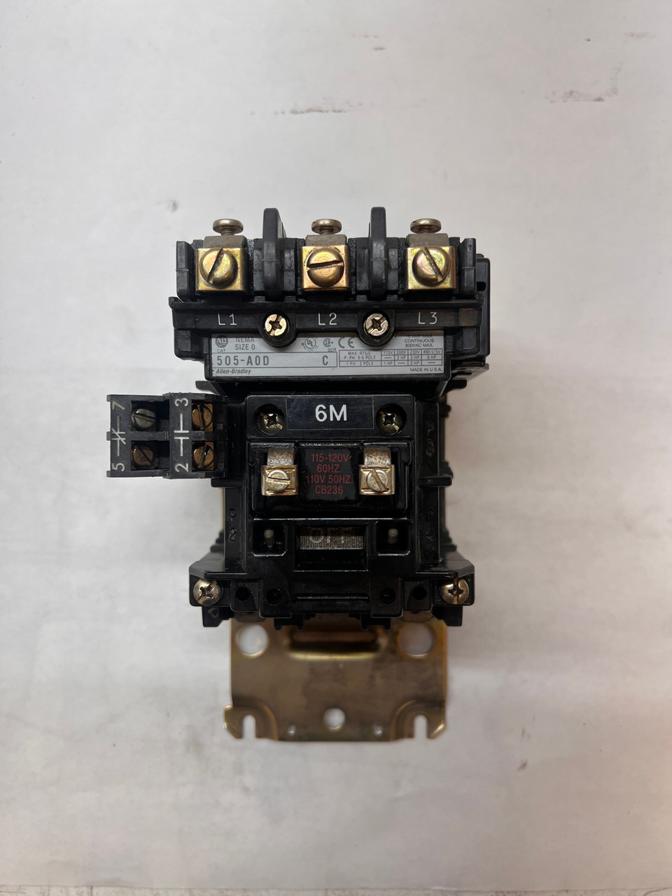 Allen Bradley 505-A0D Size 0 Motor Starter