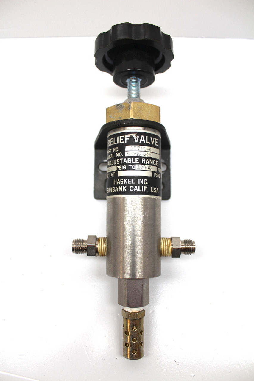 Haskel 27741-4 Relief Valve 1000 PSIG - 10000 PSIG Stainless Steel Body