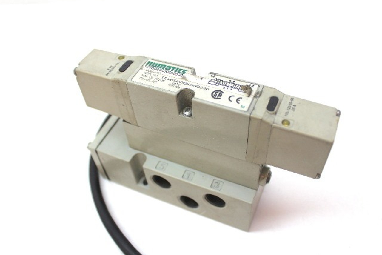 Numatics 123BB63CKN00030 Double Solenoid 3 Pos. 4-Way Closed Center Valve 110V