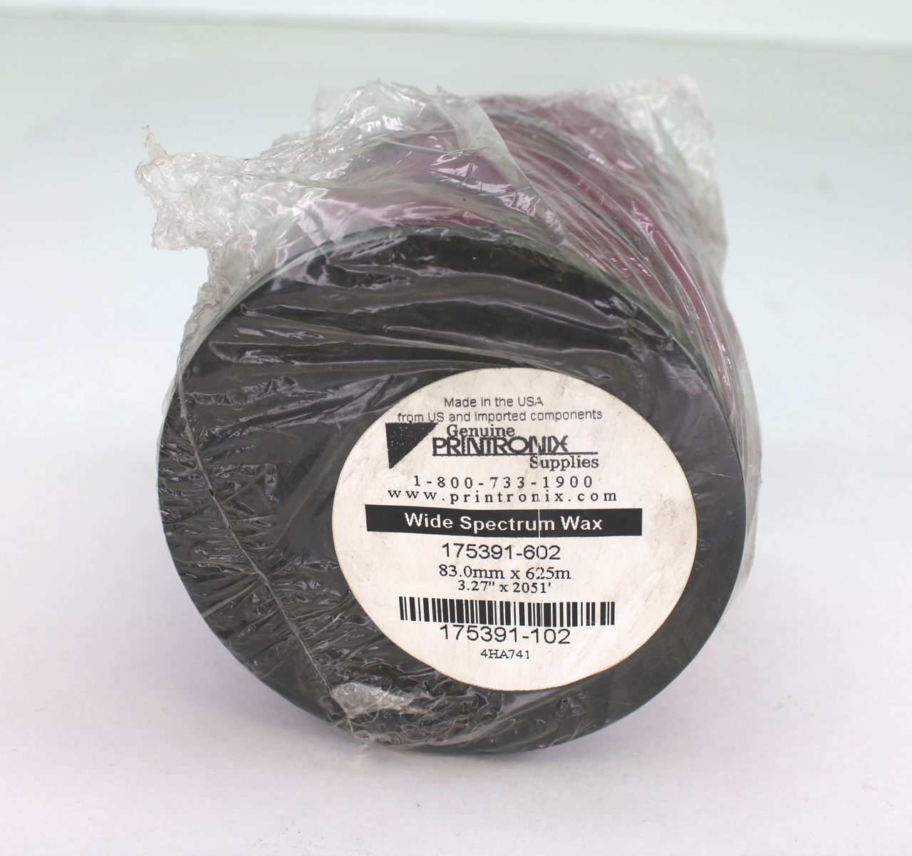 Printronix Wide Spectrum Wax 175391-602, 83.0mm x 625m, New