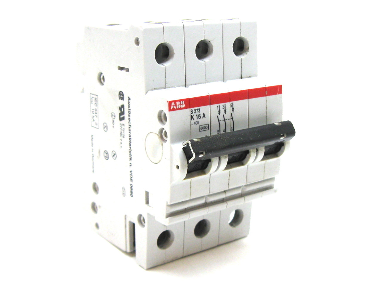 ABB S273 K16A 3 Pole 277/480 Vac 16 Amp Circuit Breaker