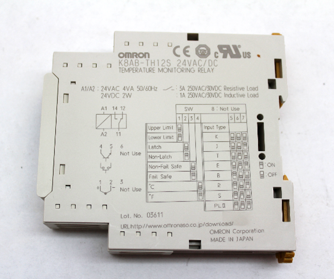 Omron K8AB-TH12S Temperature Monitoring Relay