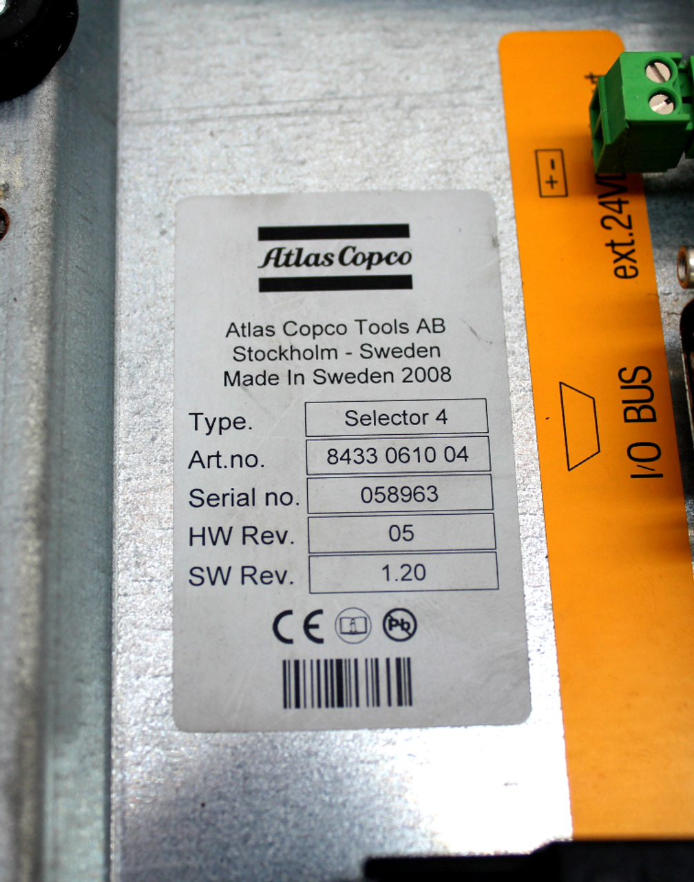 Atlas Copco Selector 4 Unit 8433 0610 04 Tools