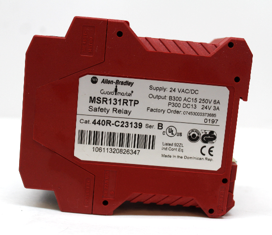 Allen Bradley Guardmaster MSR131RTP / 440R-C23139 Ser. B Safety Relay 24 VAC/DC
