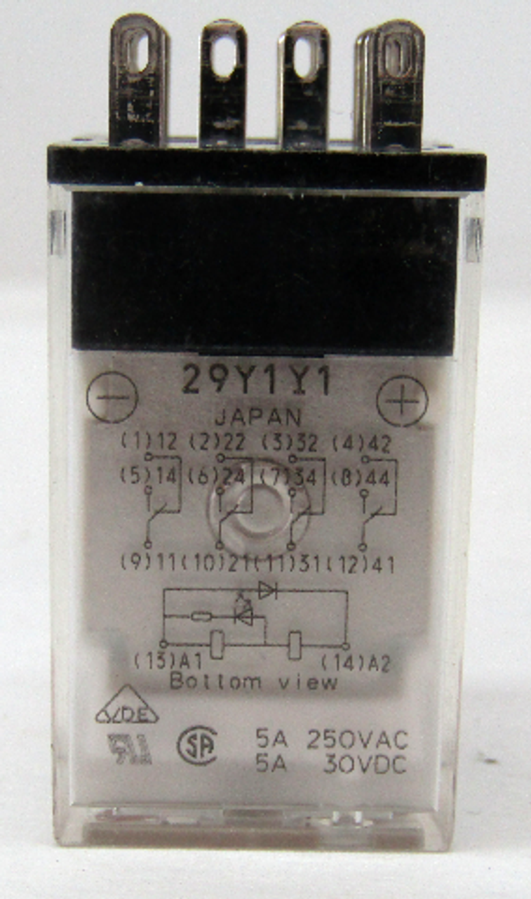 Omron MY4N-D2 Relay 14 Point 24 VDC 5A (Pack of 3)