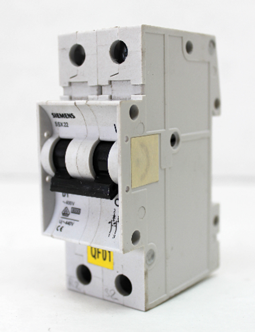 Siemens 5SX22 D1 Circuit Breaker 2 Pole, 1A, 400V
