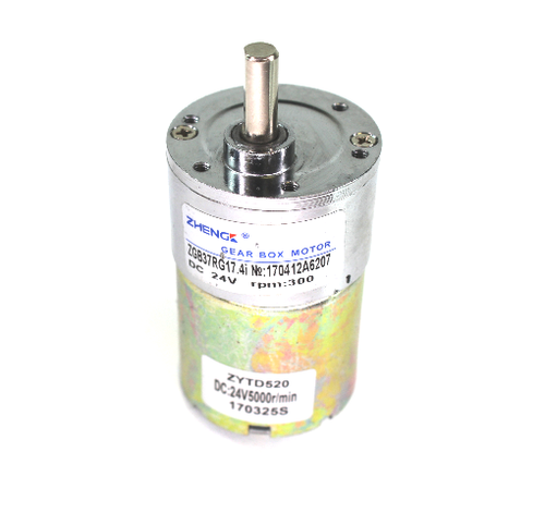 ZHENG ZGB37RG17/ZYTD520 Gearbox Motor, 300RPM, 24V DC