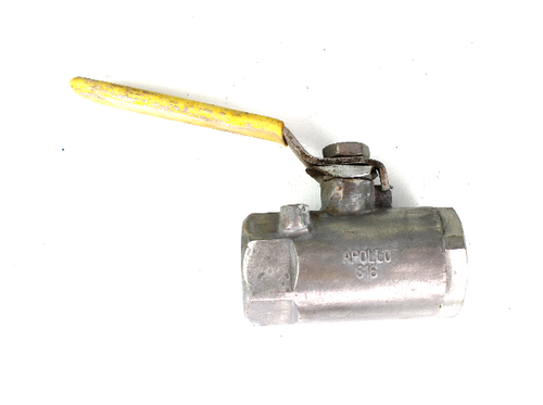 Apollo 316, Ball Valve Stainless Steel, Inline, 2-Piece, 3/4" Pipe Size, 2000 PSI