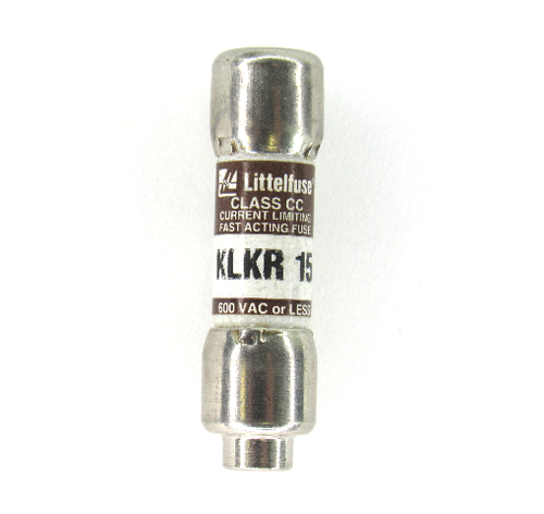 Littelfuse KLKR15 Fast Acting Fuse, Current Limiting, 15 Amp, 600V AC