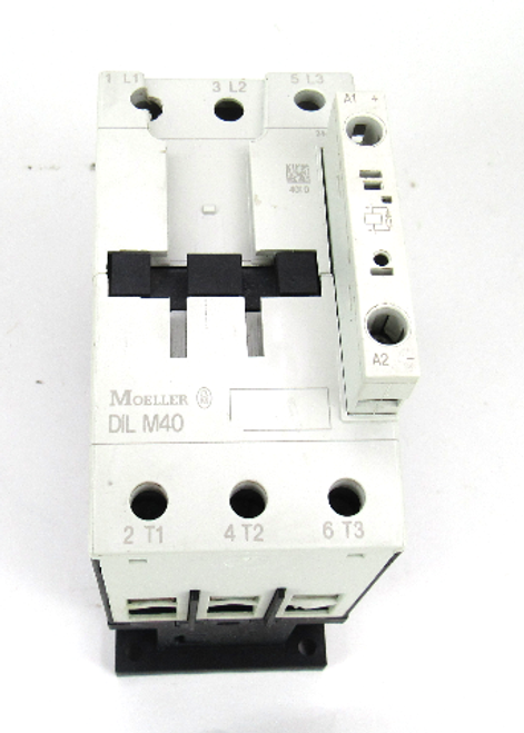 Moeller Eaton DILM40 Contactor, 63 Amp, 600V AC/ 250V DC, 3-Pole