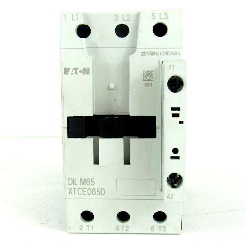Eaton DIL M65 XTCE065D Magnetic Contactor, 220/240V, 50/60Hz, 65 Amp, 3-Pole