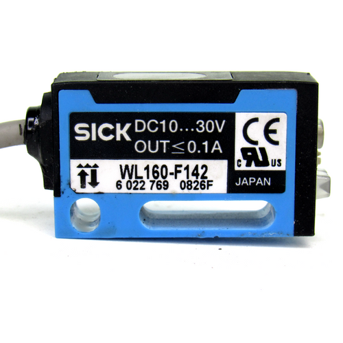 Sick WL160-F142 Photoelectric Sensor, 10~30V DC, 0-6.5M Sensing Range, <0.1 Amp