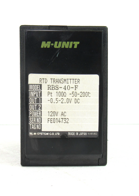 M-System RBS-40-F RTD Temperature Transmitter 120Vac