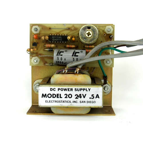 Electrostatics Inc. Model 20, DC Power Supply, 24V