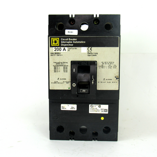 Square D KAL26200J Circuit Breaker, 200 Amp, 600-250V