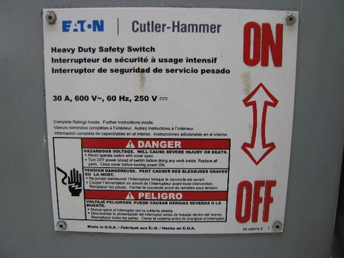 Eaton Cutler-Hammer DH361NGK 30 Amp Heavy Duty Safety Switch