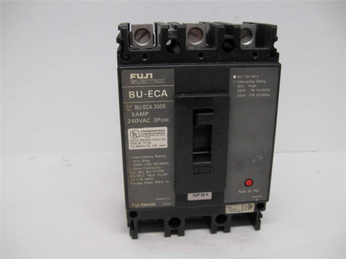 Fuji Electric BU-ECA 3005 5 Amp, 240VAC, 3 Pole Circuit Breaker