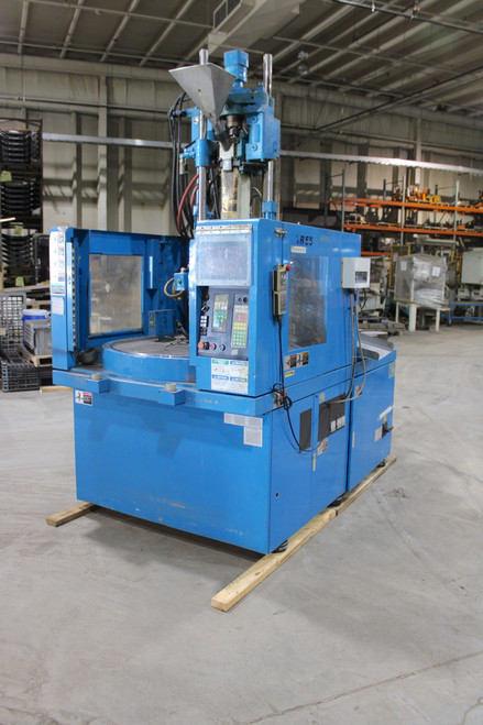 Nigata 55 Ton Vertical Rotary Injection Mold Machine 3.03 oz. Shot Yushin Robot Nigata 55 Ton Vertical Rotary Injection Mold Machine 3.03 oz. Shot Yushin Robot